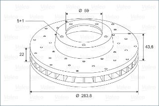 ÖN  FREN AYNASI (DİSKI) DOBLO III EGEA 1.3 / 1.6 / 2.0 10>ALFA ROMEO 147 156 (5 BİJON 284MM) resmi