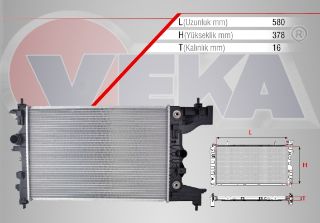 SU RADYATÖRÜ BRAZING OPEL ASTRA J 1.6İ  A-T  2009-2016 resmi