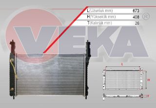 SU RADYATÖRÜ BRAZING CHEVROLET CAPTIVA (C100) 2.0 D A-T AC+/- 2006-2012 resmi