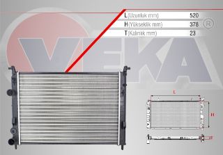 SU RADYATÖRÜ MEKANIK FIAT ALBEA 1.2İ M-T AC+/- 2003-2007 resmi