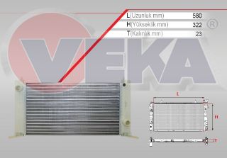 SU RADYATÖRÜ MEKANIK FIAT STILO (192) 1.2 16V M-T AC+/- 2001-2010 resmi