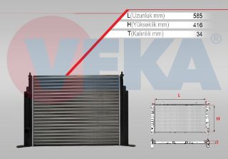 SU RADYATÖRÜ MEKANIK FIAT STILO (192) 1.8 16V M-T AC+/- 2001-2005 resmi