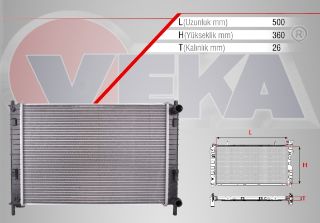SU RADYATÖRÜ MEKANIK FORD FİESTA V 1.4 TDCI M-T 2001-2008 resmi