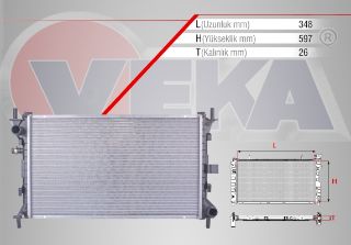 SU RADYATÖRÜ MEKANIK FORD FOCUS I (DAW,DBW) 1.6İ 16V M-T AC+/- 1998-2004 resmi