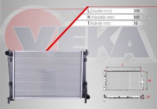 SU RADYATÖRÜ MEKANIK FORD FİESTA V 1.25İ (EFI) A-T/M-T AC+/- 2001-2008 resmi