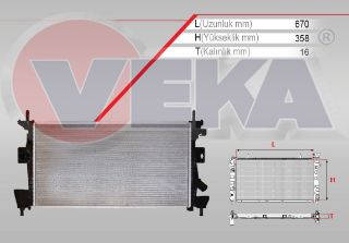 SU RADYATÖRÜ BRAZING FORD FOCUS III 1.6 TI-VCT M-T AC+/- 2011-2015 resmi