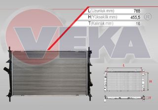 SU RADYATÖRÜ BRAZING (5.5MM FİN) FORD TRANSİT V363 2.2 TDCI M-T AC+/- 2014- resmi