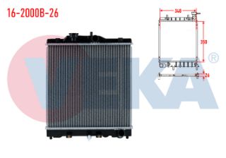 SU RADYATÖRÜ BRAZING HONDA CİVİC VI 1.6İ M-T AC+/- KALINLIK 26MM 1995-2001 resmi