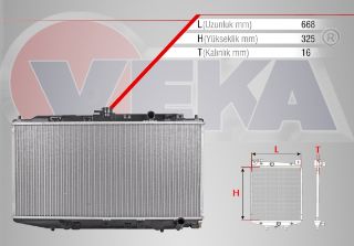 SU RADYATÖRÜ BRAZING HONDA CİVİC IV 1.5İ M-T AC +/- 1987-1993 resmi