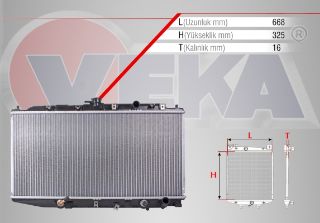 SU RADYATÖRÜ BRAZING HONDA CİVİC 1.5 A-T AC +/- 1988-1991 resmi