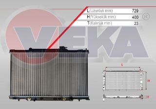 SU RADYATÖRÜ MEKANIK HONDA CR-V II 2.0İ A-T AC+/- 2002-2006 resmi