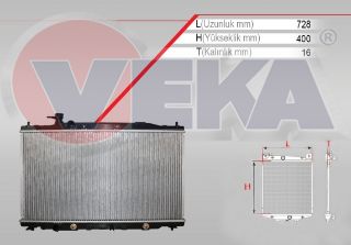 SU RADYATÖRÜ BRAZING HONDA CR-V III 2.0 I-VTEC A-T AC+/- 2006-2012 resmi