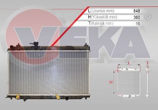 SU RADYATÖRÜ BRAZING HONDA CİTY (GD) 1.3İ A-T AC+/- 2006- resmi