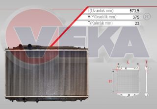 SU RADYATÖRÜ (ALT BORU SEGMANLI) BRAZING HONDA CİVİC VIII 1.6 M-T AC+/- 2005-2012 resmi