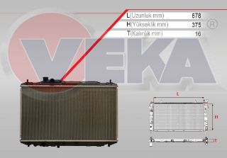 SU RADYATÖRÜ BRAZING HONDA CİVİC IX 1.6İ M-T AC+/- 2012- / CİVİC VIII 1.8İ M-T AC+/- 2005-2012 resmi