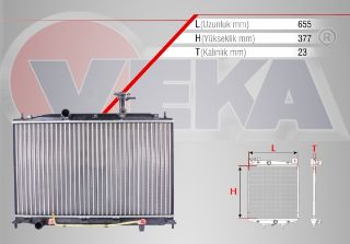 SU RADYATÖRÜ MEKANIK HYUNDAİ ACCENT ERA 1.4İ 16V A-T 2006-2012 resmi