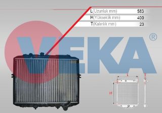 SU RADYATÖRÜ MEKANIK HYUNDAİ H100 (KAMYONET) 2.5 D M-T ESKI MODEL 1993-2004 resmi