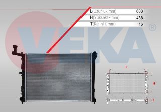 SU RADYATÖRÜ BRAZING HYUNDAİ I30 (FD) 1.6İ A-T 2007-2011 resmi