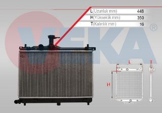 SU RADYATÖRÜ BRAZING HYUNDAİ I10 (PA) 1.1 CRDI M-T AC+/- 2008-2013 resmi