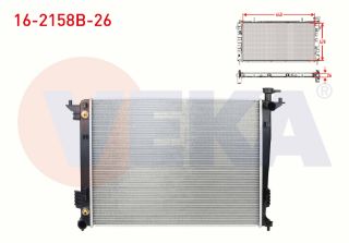 SU RADYATÖRÜ BRAZING KALINLIK 26MM HYUNDAİ IX35 (LM) 2.0İ 16V A-T (KORE URETIMI) 2010- / KİA SPORTAGE (SL) 2.0 CVVT A-T 2010- resmi