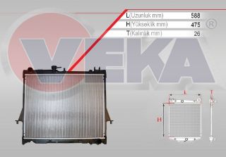 SU RADYATÖRÜ BRAZING İSUZU D-MAX (8DH) 2.5 D 4X4 M-T 2002-2012 resmi