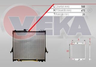 SU RADYATÖRÜ BRAZING İSUZU D-MAX (8DH) 3.0 D 4X4 A-T 2002-2012 resmi