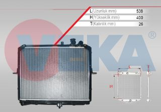 SU RADYATÖRÜ BRAZING KİA BONGO K2700 2.7 D M-T 1999- resmi