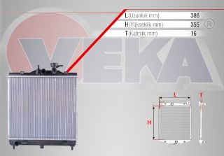 SU RADYATÖRÜ BRAZING KİA PICANTO (BA) 1.1İ M-T 2007-2009 resmi
