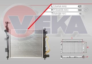 SU RADYATÖRÜ BRAZING KİA PICANTO (TA) 1.25 A-T AC+/- 2011- resmi