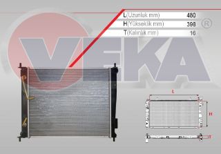 SU RADYATÖRÜ BRAZING KİA SOUL (AM) 1.6 CRDI A-T AC+/- 2009- resmi