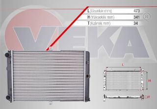 SU RADYATÖRÜ MEKANIK LADA SAMARA 1500 M-T 1986-1994 resmi