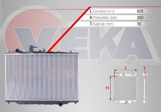 SU RADYATÖRÜ BRAZING MAZDA 626 III (GD) 1.8İ M-T 1987-1992 resmi