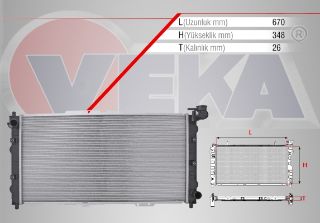 SU RADYATÖRÜ BRAZING MAZDA LANTİS 1.6 M-T 1994- resmi