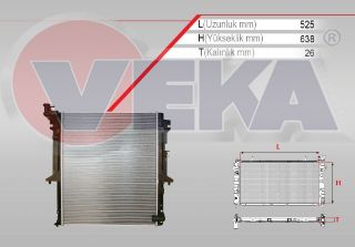 SU RADYATÖRÜ BRAZING MİTSUBİSHİ L 200 (KBT,KAT) 2.5 DID M-T 2004- resmi