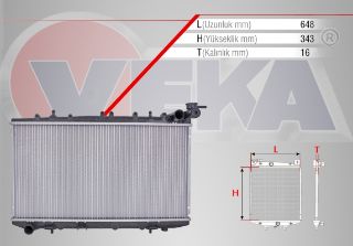 SU RADYATÖRÜ MEKANIK NİSSAN PRIMERA (P10) 1.6İ 16V M-T 1990-1998 resmi