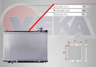 SU RADYATÖRÜ BRAZING INFINITI FX 35 A-T AC+/- 2003-2008 resmi