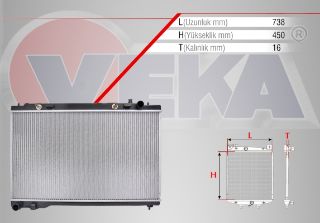 SU RADYATÖRÜ BRAZING INFINITI FX 4.5 A-T AC+/- 2003-2008 resmi