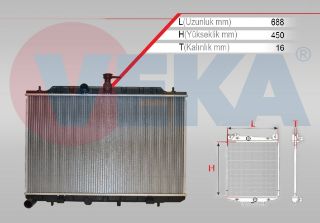 SU RADYATÖRÜ BRAZING NİSSAN X-TRAİL (T31) 2.0 DCI M-T/A-T AC+/- 2007-2013 resmi
