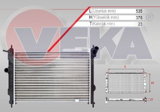 SU RADYATÖRÜ MEKANIK OPEL ASTRA F 1.7 D M-T 1991-2005 resmi