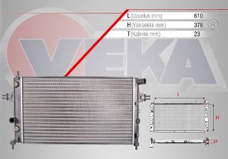 SU RADYATÖRÜ MEKANIK OPEL ASTRA G (F69) 1.4 16V A-T AC+/- 1998-2005 resmi