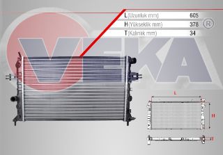 SU RADYATÖRÜ MEKANIK OPEL ASTRA G (F69) 1.4 16V M-T AC+/- 1998-2005 resmi