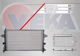 SU RADYATÖRÜ MEKANIK OPEL ASTRA H 1.6İ M-T 2004-2010 resmi
