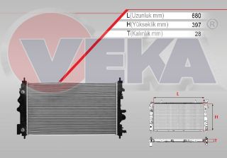 SU RADYATÖRÜ BRAZING OPEL ASTRA J 1.4İ A-T AC+/-  2009-2016 resmi