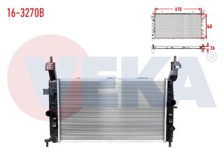 SU RADYATÖRÜ BRAZING MUSURLU OPEL MERİVA A 1.6İ 16V EASYTRONIC A-T/M-T AC+/- 2003-2010 resmi