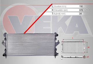 SU RADYATÖRÜ MEKANIK FIAT DUCATO (250) 2.2 MJT M-T (INTERCOOLER BAGLANTİSI KALIN) 2006-2014 resmi