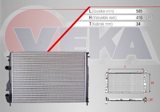 SU RADYATÖRÜ MEKANIK DACİA LOGAN (LS) 1.5 DCI M-T 2004-2012 resmi