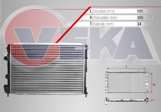 SU RADYATÖRÜ MEKANIK RENAULT MEGANE I (BA0/1) 1.4İ 16V KUŞAKLI M-T 1996-2003 resmi