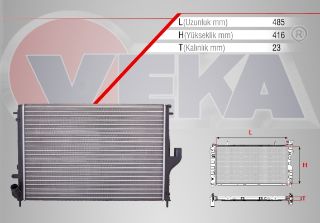 SU RADYATÖRÜ MEKANIK DACİA DUSTER 1.5 DCI (K9K 796) M-T AC+/- 85 HP 2010- resmi
