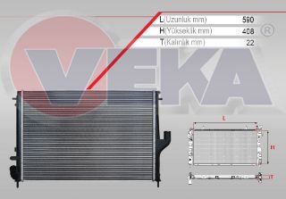 SU RADYATÖRÜ BRAZING DACİA DUSTER 1.5 DCI (K9K 796) M-T AC+/- 85 HP 2010- resmi