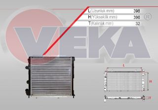 SU RADYATÖRÜ MEKANIK RENAULT R9 (L42) 1.4E ENJEKSIYONLU 1985-2000 resmi